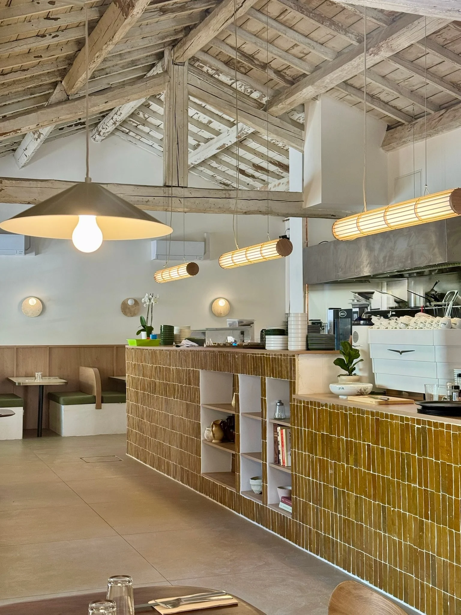 Open kitchen and zellige counter — Honoré Brunch
